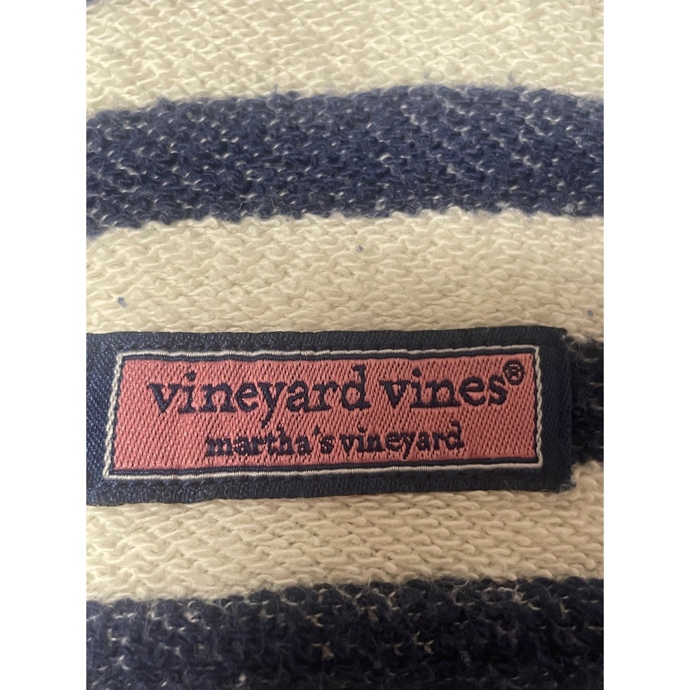 Vineyard Vines Dreamcloth Blue Stripe 1/4 Zip Pullover Women's Medium - Picture 6 of 12